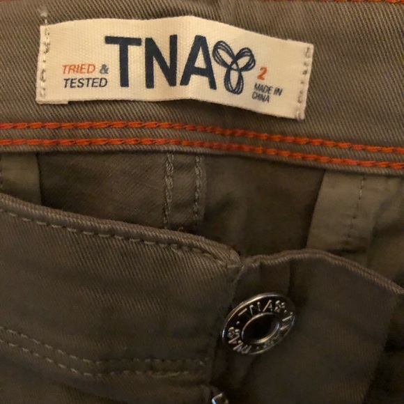 TNA skinny jeans with zippers. Size 2. Color grey. - Picture 4 of 6